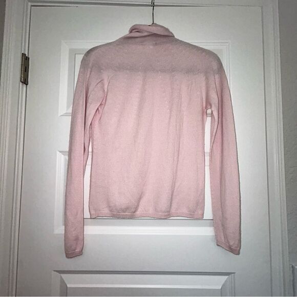 Lamberto Losani Cashmere Blend Slouch Turtleneck Long Sleeve Lightweight Sweater - Picture 1 of 4